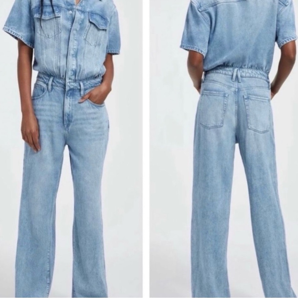 Good American Light Blue Denim Overalls - Picture 2 of 5